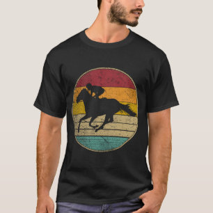 T-shirt Course Horse Racing Vintage Perdu Style Rétro S