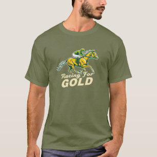 T-shirt Course pour Gold Horse Jockey Design
