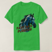 T-shirt Course rapide et furieuse à cheval (Design devant)