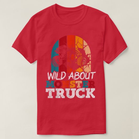 T-shirt Course Retro Vintage Monster Truck (Design devant)