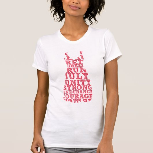 T-shirt Course rouge de robe (Devant)