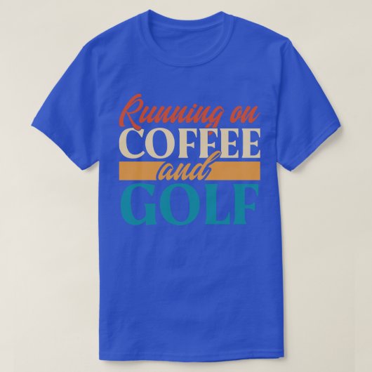 T-shirt Course Sur Café Et Golf (Design devant)
