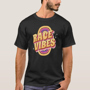 T-shirt Course Vibes Pit Crew Course Piste Drapeau Voiture