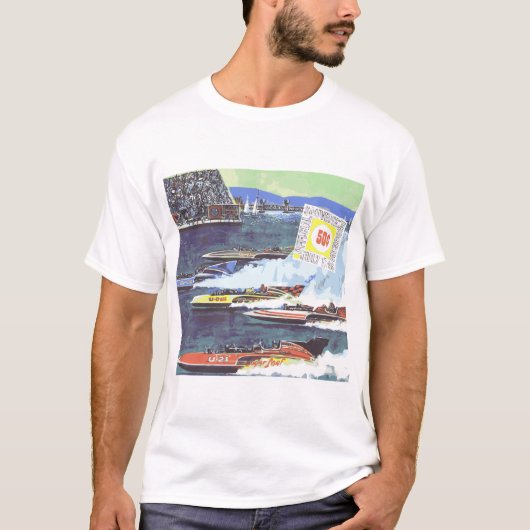 T-shirt Course Vintage en vedette (Devant)