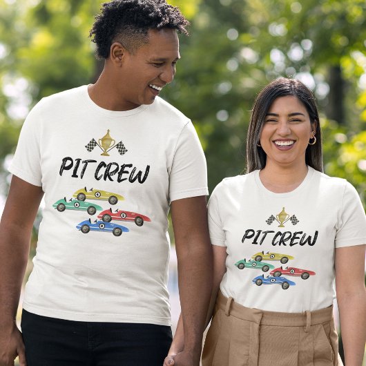 T-shirt Course Voiture Pit Crew Anniversaire Adulte