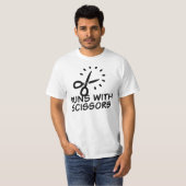 T-shirt Courses avec des ciseaux (Devant entier)