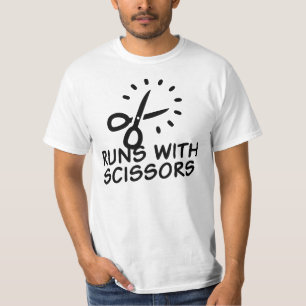 T-shirt Courses avec des ciseaux