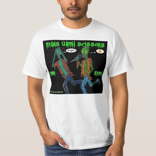 T-shirt courses avec des ciseaux (Devant)