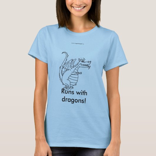 T-shirt Courses avec des dragons ! (Devant)