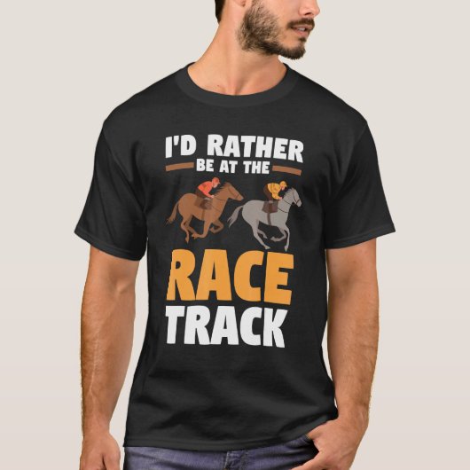 T-shirt Courses de chevaux Cavalier de Derby Je préférer (Devant)
