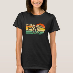 T-shirt Courses de chevaux Jour de course Vintage Rétro Jo