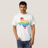 T-shirt courses de couleur du Texas (Devant entier)