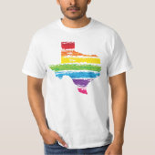 T-shirt courses de couleur du Texas (Devant)