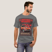T-shirt COURSES RÉTRO - avec arrière-plan (Devant entier)