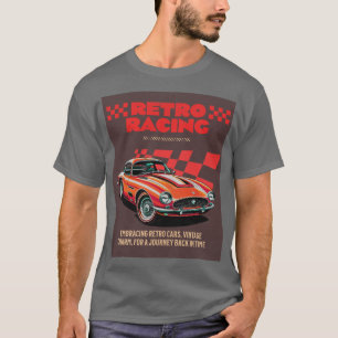T-shirt COURSES RÉTRO - avec arrière-plan
