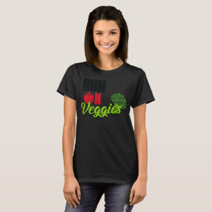 T-shirt Courses sur l'herbivore végétalien végétarien