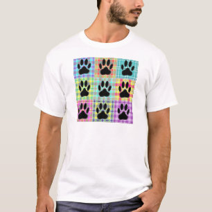 T-shirt Courte de lit motif patte de chien