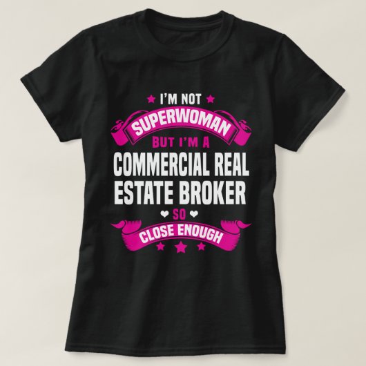 T-shirt Courtier immobilier commercial (Design devant)