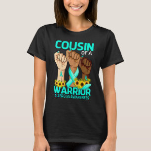 T-shirt Cousin À La Main D'Un Guerrier Allergies Sensibili