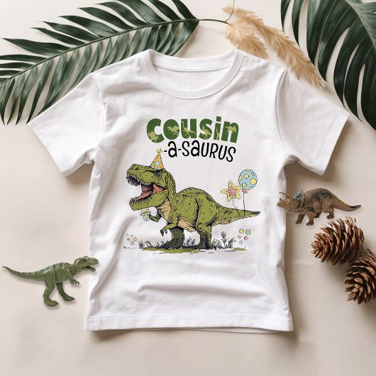 T-shirt Cousin-a-saurus Dinosaur Thème Anniversaire de enf