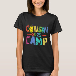 T-shirt Cousin Camp 2025 Camping en plein air Vacances d'é