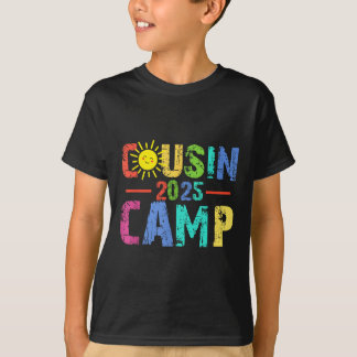 T-shirt Cousin Camp 2025 Camping Feu de camp Vacances d'ét