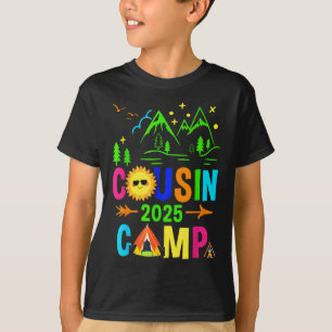T-shirt Cousin Camp 2025 Camping Feu de camp Vacances d'ét