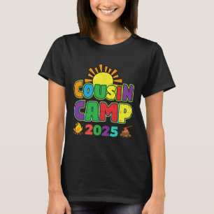 T-shirt Cousin Camp 2025 Vacances familiales Camping d'été