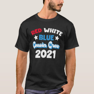 T-shirt Cousin Crew 2021 4 juillet Retro Famille Réunion