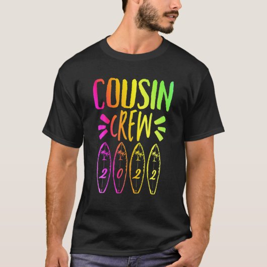 T-shirt Cousin Crew 2022 Summer Vacation Beach Matching Fa (Devant)