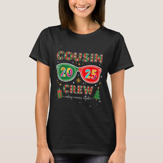T-shirt Cousin Crew 2025 Funny Christmas Matching Family P (Devant)