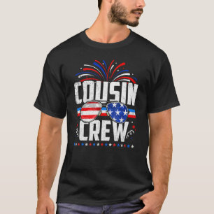 T-shirt Cousin Crew 4 juillet lunettes patriotiques nous D