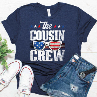 T-shirt Cousin Crew 4 juillet Patriotique Américain