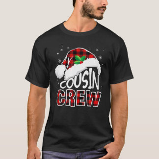T-shirt Cousin Crew Butiflo Plaid Red Funny Christmas Paja