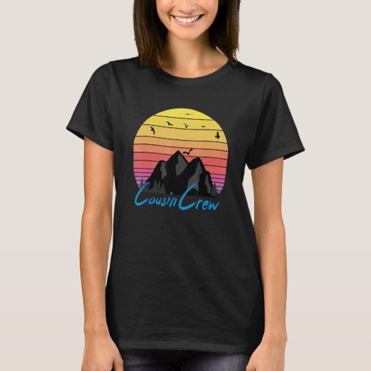 T-shirt Cousin Crew Camping extérieur Sunset Summer Camp V (Devant)