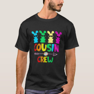 T-shirt Cousin Crew Cute Bunny Ra Bbit Correspondant Pâque