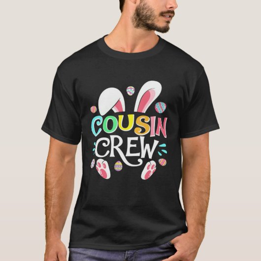 T-shirt Cousin Crew Easter Bunny Family Matching Toddler B (Devant)