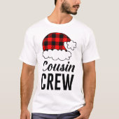 T-shirt Cousin Crew Noël Buffalo Plaid Hommes (Devant)