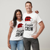 T-shirt Cousin Crew Noël Buffalo Plaid Hommes (Unisexe)