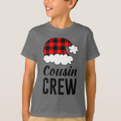 T-shirt Cousin Crew Noël Buffalo Plaid Kid's (Devant)