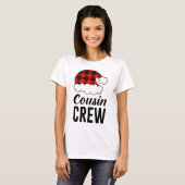 T-shirt Cousin Crew Noël Fêtes Buffalo Plaid Womens (Devant entier)