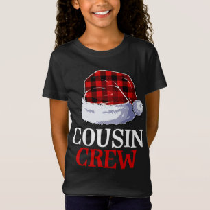 T-Shirt Cousin Crew Père Noël Plaid Buffalo Vêtement Funny