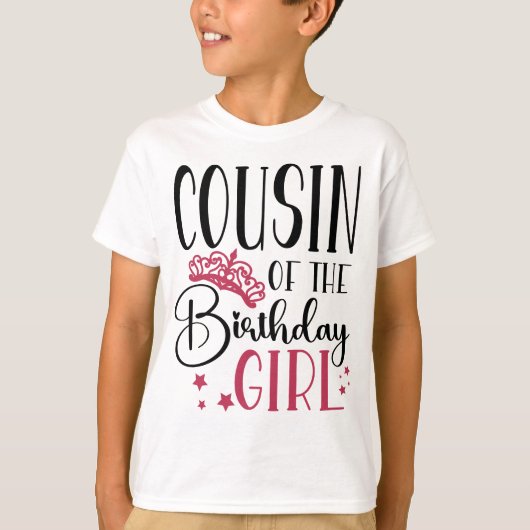 T-shirt Cousin de la famille de jumelage personnalisée fil (Devant)