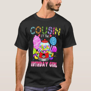 T-shirt Cousin De La Fille Anniversaire Candyland Candy Bi