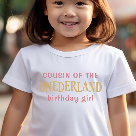 T-shirt Cousin de la fille d'anniversaire Alice au pays de