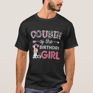 T-shirt Cousin de la fille d'anniversaire ferme vache Cous
