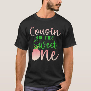 T-shirt Cousin De L'Anniversaire Un Pêche 1Er Fruit D'Été