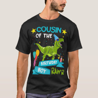 T-shirt Cousin Du Dinosaure De L'Anniversaire