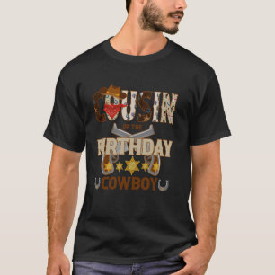 T-shirt Cousin du garçon d'anniversaire à thème cow-boy