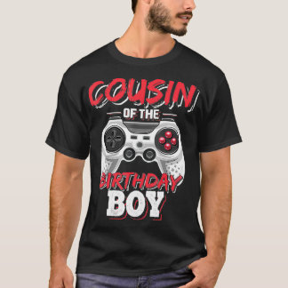 T-shirt Cousin du garçon d'anniversaire Matching Vidéo Gam